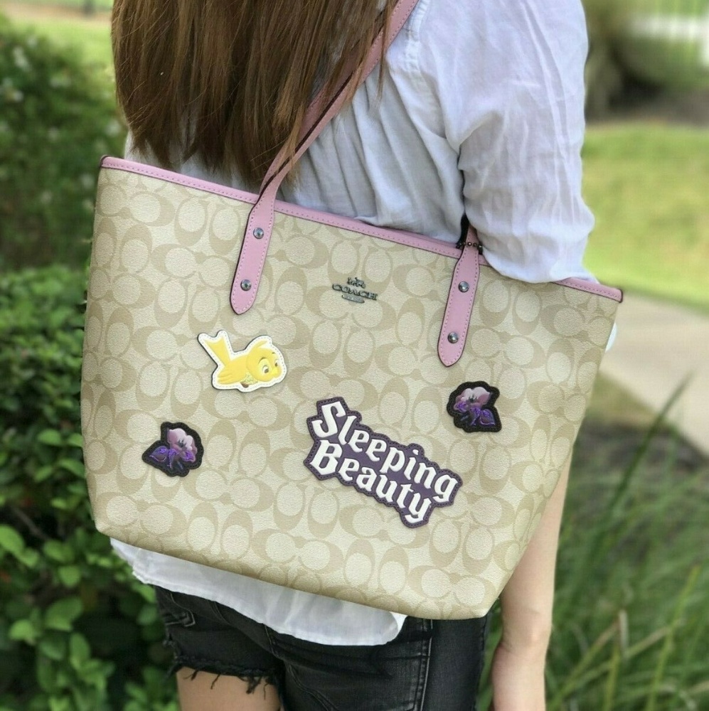 Coach Disney Signature City Tote Bag Khaki F73359